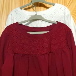 Bundle of Two Long Sleeve Tops Shirts